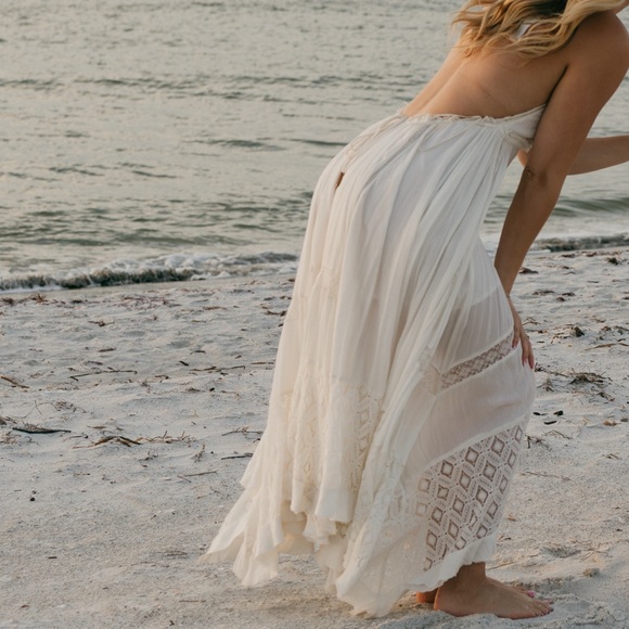 Free People Lace Cream Dress - Picture 3 of 5